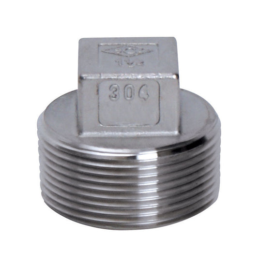Smith-Cooper 1 in. MPT X 1 in. D MPT Stainless Steel Square Head Plug
