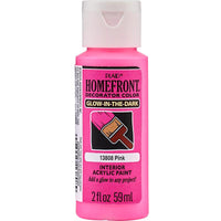 Homefront Glow-In-The-Dark Pink Craft Paint Interior 2 oz (Pack of 3)
