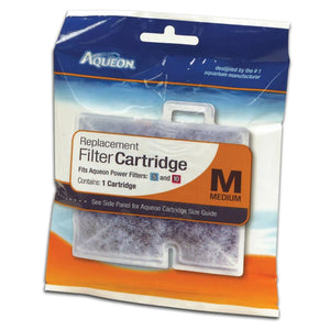 Aqueon Replacement Filter Cartridge Medium for QuietFlow 10 and Aqueon Power Filters, Dual-Sided Dense Floss with Activated Carbon 1 pk