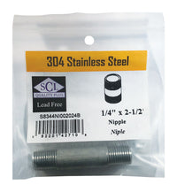 Smith-Cooper 1/4 in. MPT Stainless Steel 2-1/2 in. L Nipple - Deal of The Week