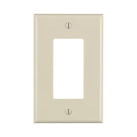 Leviton Light Almond 1 gang Thermoset Plastic Decorator Wall Plate 1 pk