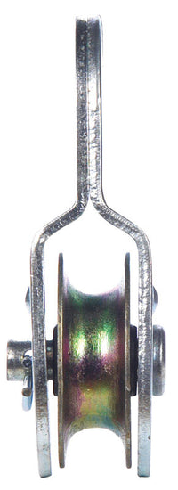 Campbell Chain 1-1/2 in. Dia. Zinc Plated Steel Fixed Eye Single Sheave Rigid Eye Pulley (Pack of 5)