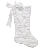 Dyno Ivory Faux Fur W/Bow Christmas Stocking 20 in. (Pack of 12)