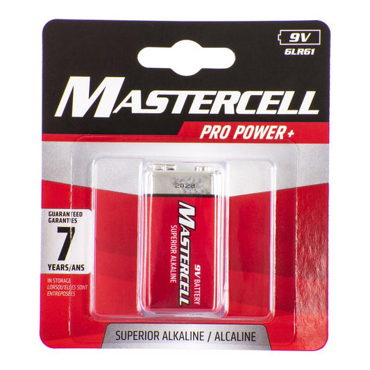 Dorcy Mastercell 9-Volt Alkaline Batteries 1 pk Carded