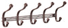 iDesign 15-1/4 in. L Bronze Silver Steel Large York Lyra 5-Hook Rack 1 pk