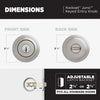 Kwikset SmartKey Juno Satin Nickel Entry Door Knob KW1 1-3/4 in.