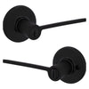 Kwikset Ladera Matte Black Keyed Entry Lever 2-3/4 in.