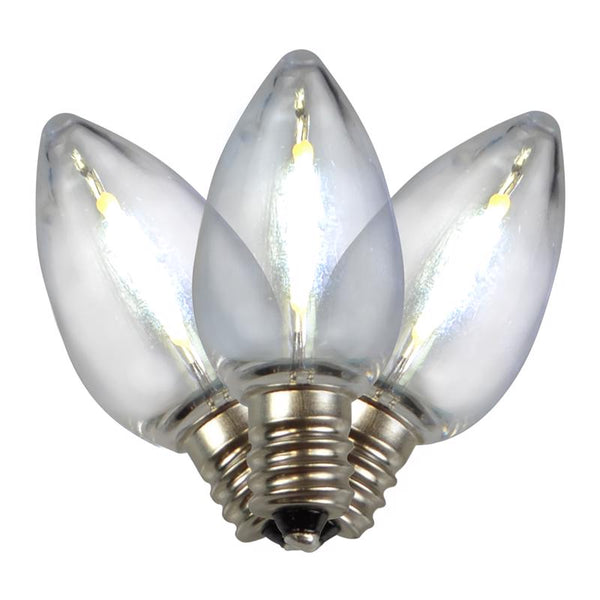 Bombillas de repuesto para luces navideñas LED C7 de color blanco puro, 25 unidades, Holiday Bright Lights