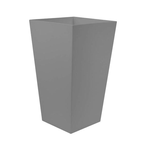 Maceta de plástico Bloem Finley de 50 cm de alto x 29 cm de ancho x 29 cm de profundidad, color cemento - Oferta de la semana