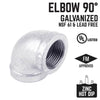 B & K 1/4 in. FPT  x 1/4 in. Dia. FPT Galvanized Malleable Iron Elbow