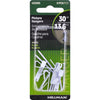 Hillman AnchorWire Steel-Plated White Standard Picture Hanger 30 lb. 6 pk (Pack of 10)