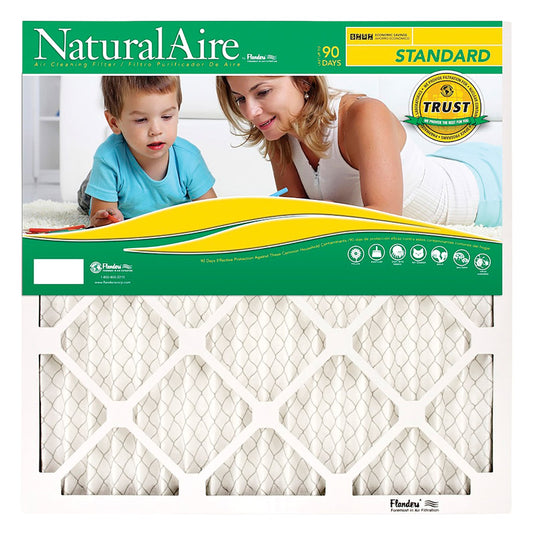 AAF Flanders NaturalAire 22 in. W X 22 in. H X 1 in. D Pleated 8 MERV Pleated Air Filter 1 pk (Pack of 12)