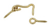 National Hardware Solid Brass 1 in. L Hook and Eye (Pack of 10)