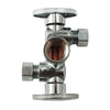 Keeney 1/4 in. FIP in. X 3/8 in. Compression Brass Dual Shut-Off Valve