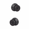 Schlage Bowery Matte Black Entry Knob 1.75 in.