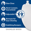 Mayfair Slow Close Round White Enameled Wood Toilet Seat