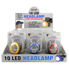 Blazing Ledz Assorted Colors 10-LED Headlamp (Pack of 12)