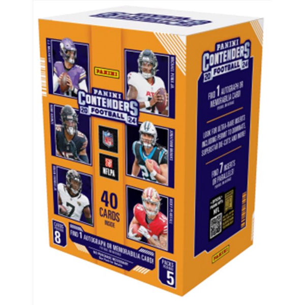 Caja tipo bláster de tarjetas coleccionables de fútbol americano Panini Contenders 2024, multicolor - Caja abierta