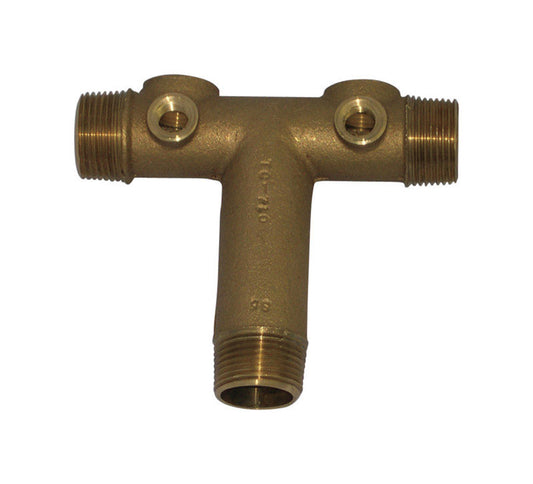 Campbell Red Brass Brown 1 x 3/4 in. Universal Tank Cross