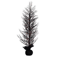 Celebrations Halloween Orange/Purple 100 ct 5 ft. LED Prelit Twiggy Halloween Tree Halloween Decor