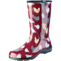 Sloggers Womens Waterproof Comfort Boot, Chicken Red, Size 8