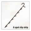17 in. Black Metal 6 Spot Clip Strip 10 pk