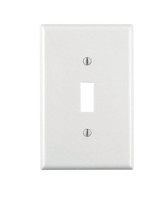 Leviton White 1 gang Plastic Toggle Wall Plate 1 pk (Pack of 20)