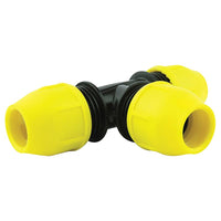 Home-Flex Underground Black and Yellow Polyethylene Tee 1 x 1 Dia. in. IPS