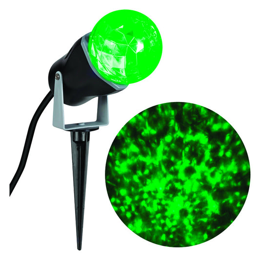 Gemmy Lightshow Kaleidoscope LED Kaleidoscope Spotlight Green 3 lights Black (Pack of 8)