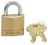 Master Lock 1 in. H X 5/16 in. W X 1-3/16 in. L Brass 4-Pin Cylinder Padlock