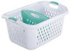 Sterilite White Plastic Divided Laundry Basket