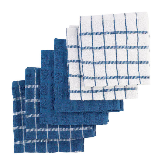 Ritz Federal Blue Cotton Dish Cloth 6 pk (Pack of 2)