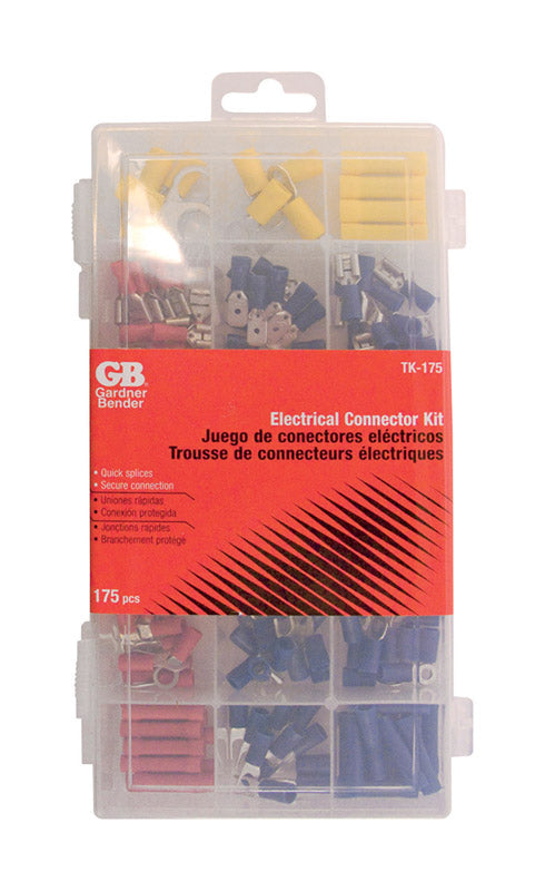 Gardner Bender 22-10 Ga. Insulated Wire Terminal and Connector Kit Multicolored 175 pk