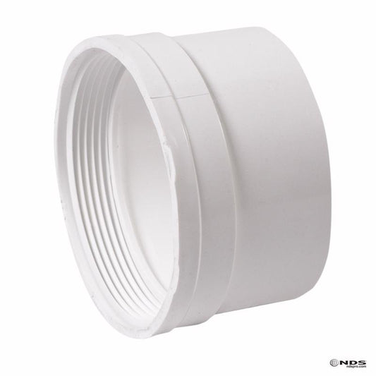 NDS Schedule 35 4 in. Hub each X 4 in. D FPT PVC Pipe Adapter 1 pk
