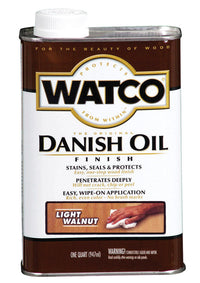 Watco Transparent Light Walnut Danish Oil 1 qt. (Pack of 4)