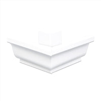 Amerimax 5 in. W X 7.25 in. L White Aluminum K Outside Miter (Pack of 16)