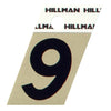 Hillman 1.5 in. Reflective Black Metal Self-Adhesive Number 9 1 pc (Pack of 6)