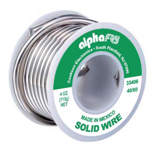 Alpha Fry 4 oz Solid Wire Solder Tin/Lead 40/60 1 pc