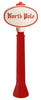 Union Products Blow Mold Red/White North Pole Sign 45 in.
