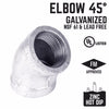 Bk Products 3/8 In. Fpt  X 3/8 In. Dia. Fpt Galvanized Malleable Iron Elbow
