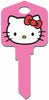 Hillman Hello Kitty Brass Pink House/Office Single Sided Blank Key for Schlage Locks (Pack of 5)