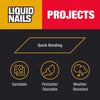 Liquid Nails Small Projects High Strength Latex Adhesive 4 oz. (Pack of 6)