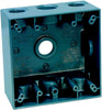 Sigma Engineered Solutions New Work 31 cu in Square Metallic 2 gang Weatherproof Box Gray