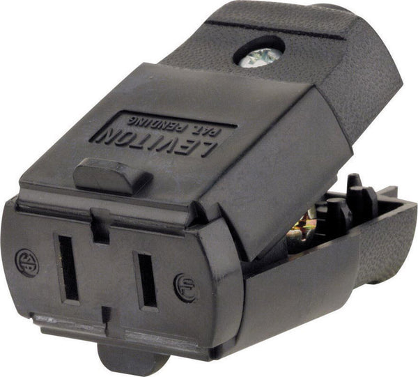 Conector termoplástico polarizado comercial y residencial Leviton 1-15R 20-16 AWG 2 polos 2 cables