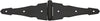 National Hardware 6 in. L Galvanized Black Steel Ornamental Strap Hinge 2 pk