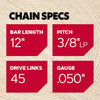 Oregon AdvanceCut S45 12 in. Chainsaw Chain 45 links