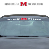 University of Mississippi (Ole Miss) Sun Stripe Windshield Decal 3.25 in. x 34 in.