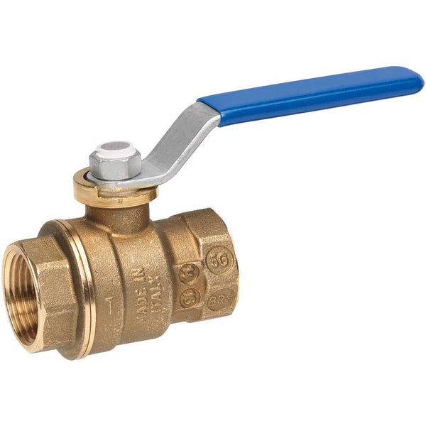 Válvula de bola FIP de latón Homewerks de 3/4 pulg. con palanca de un cuarto de vuelta y paso completo para agua, aceite y gas (paquete de 5)