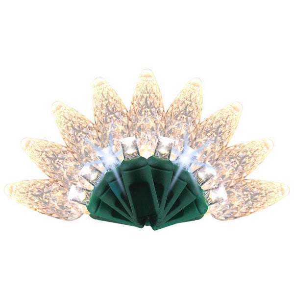 Luces navideñas de cadena Celebrations Platinum LED C6 blancas, 50 unidades, 25 ft. - Oferta de la semana