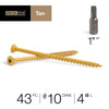 Deck Plus No. 10  x 4 in. L Star Flat Head Exterior Deck Screws 1 lb.